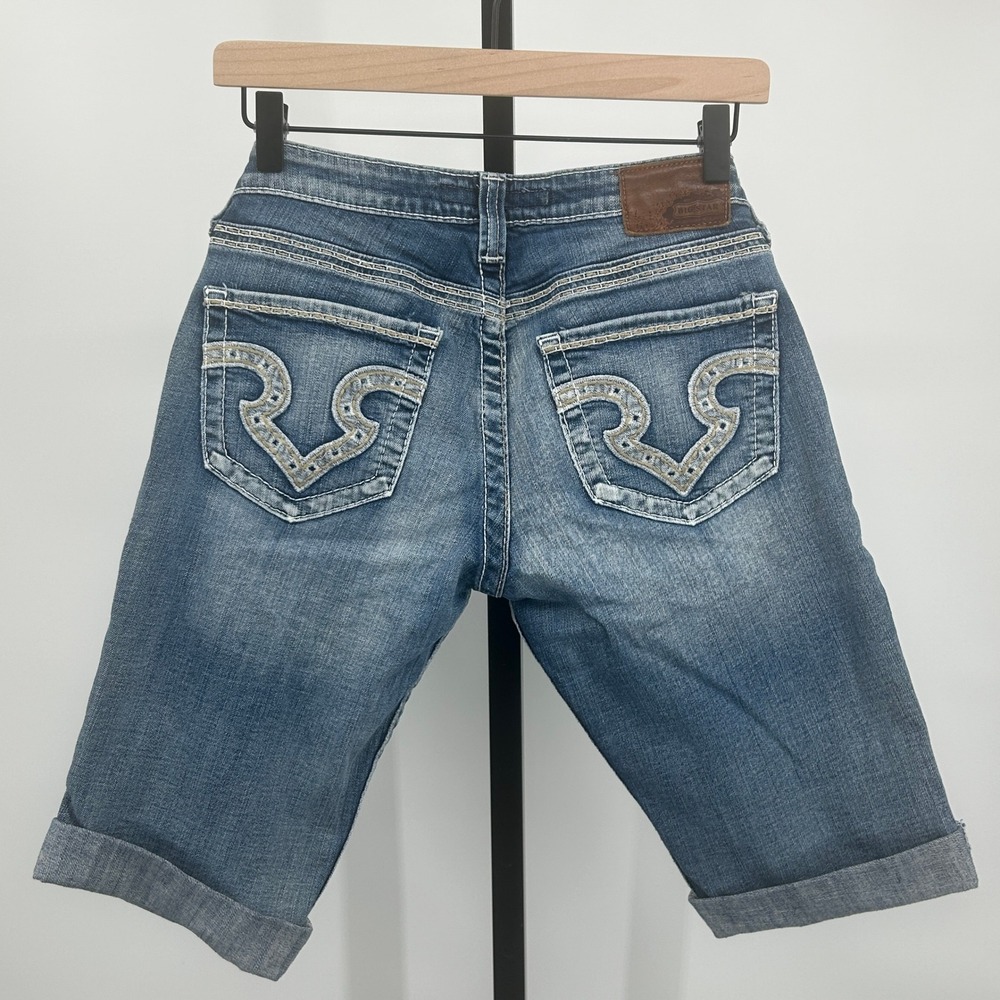 Big Star Sweet Ultra Low Rise Bermuda Denim Shorts Size 29L Summer